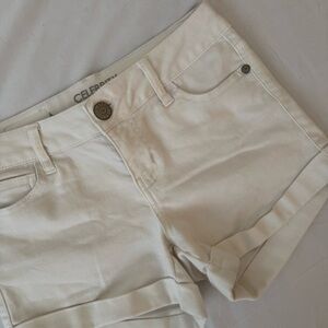 Celebrity Pink White Jean Shorts